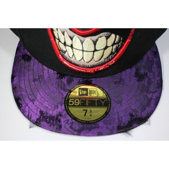 New Era x Joker Batman Smile Baserball Cap Hat 7 3/4 RARE A1476 - Picture 2 of 9